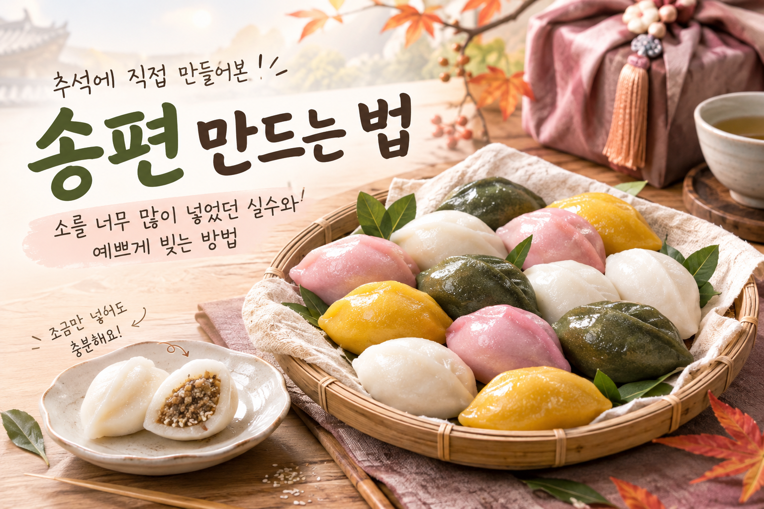 추석 오색송편 이미지