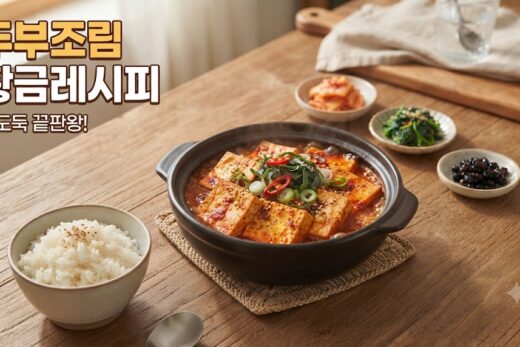 뚝배기에 졸여낸 두부조림 이미지